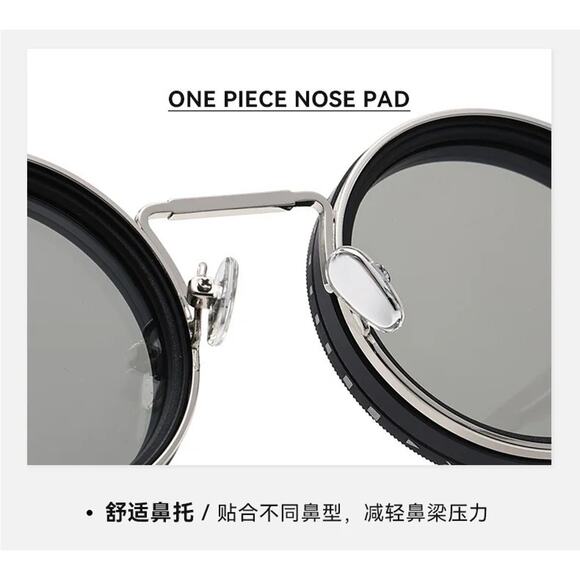 Adjustable Tint Sunglasses, 1-9 Gears Rounded Polarized Glasses with ND Filter - Picture 7 of 14